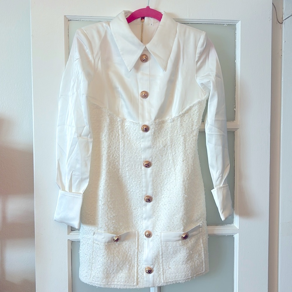 White dress with buttons from catwalk connection brand new